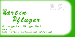 martin pfluger business card